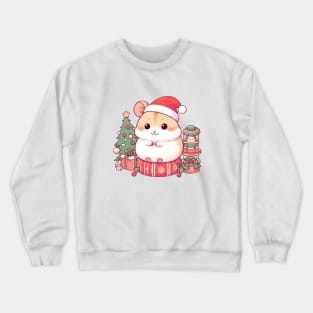 Cute Christmas Hamster Crewneck Sweatshirt